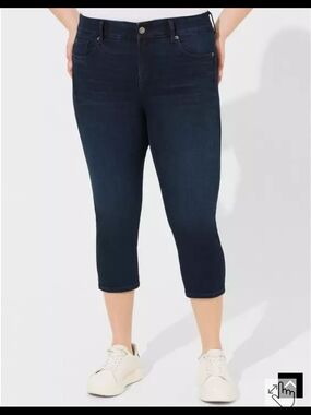 Crop Bombshell Indigo Skinny Premium Stretch High-Rise Jean